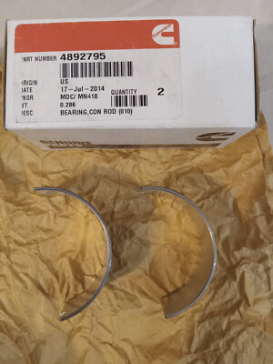 Cummins 4892795 Connecting Rod Bearing (package of 2 halves) New O.E.M ...