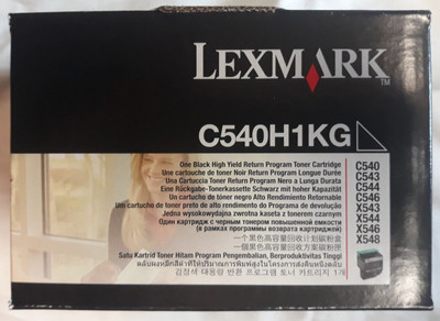 Lexmark C540H1KG High-Yield Toner Cartridge, Black C/X540, C/X543, C/X544, 