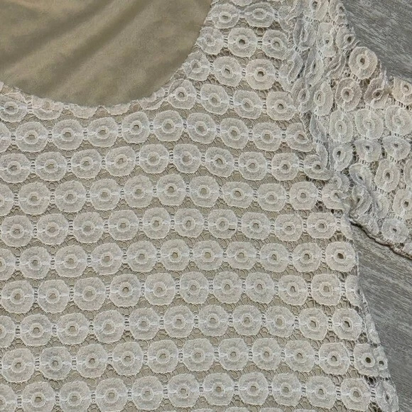 OFF WHITE Abito all'uncinetto foderato bianco sporco pizzo espresso taglia small