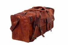Leather Duffel Bag 28 inch Large Travel Bag Gym Sports Overnight Weekender Bag
