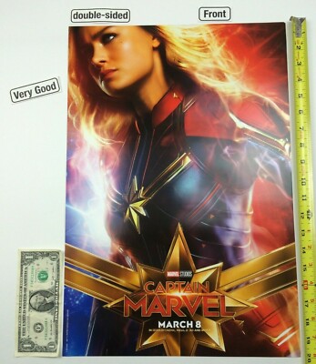 Captain Marvel / Goose 2-Sided 13.5 x 20 Poster Brie Larson Chewie