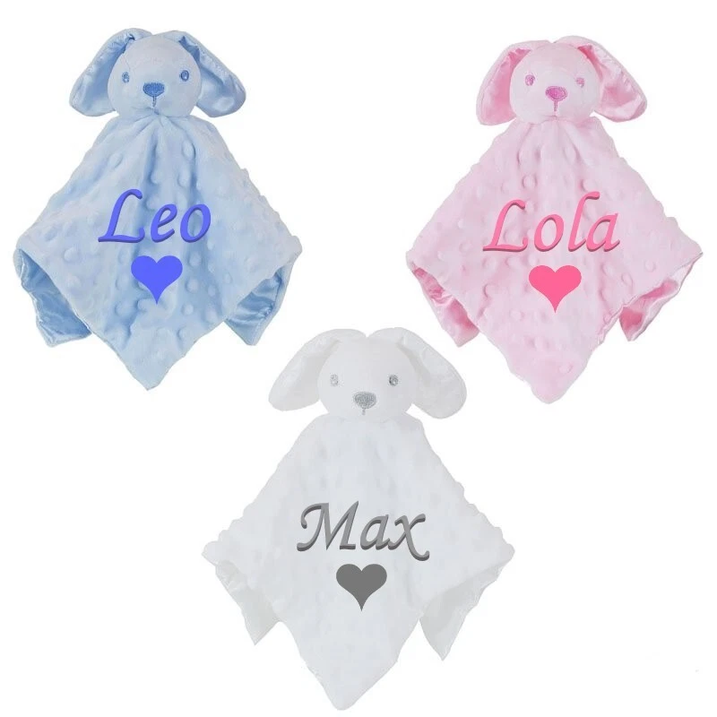 FIRST STEPS Manta Edredón Bebé Nombre Personalizado Corazón Conejo Conejo Peluche Bebés Regalo