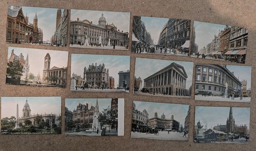 vintage postcard 12 birmingham bull ring post office old square etc