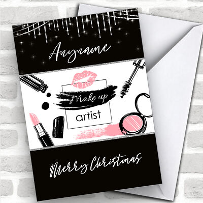 Make-up Frohe Weihnachten Hobbys personalisierte Weihnachtskarte