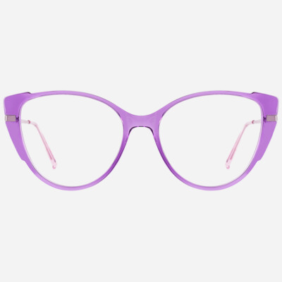 Large Cateye Glasses for Women Girls Spring Hinges Metal Eyeglasses Frames Green