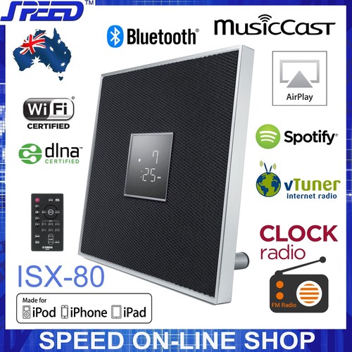 Yamaha ISX80 MusicCast Bluetooth AirPlay Clock Radio Black Out of