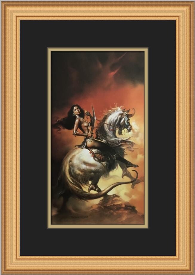 Boris Vallejo Amazon Rider Custom Framed Print | eBay