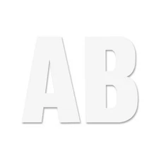 Chartpak - Vinyl Letters, 3", White, Sold as 1 Package, CHA 01076