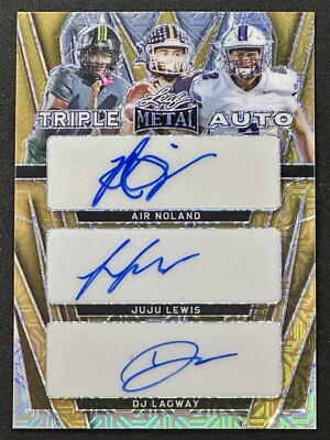 2024 Leaf Metal Air Noland Julian JuJu Lewis DJ Lagway Triple Gold Mojo Auto 1/1
