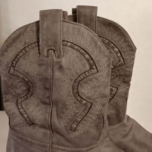 Studio Paolo Gray Western Cowgirl Booties Sz 6 - 第 11/12 張圖片