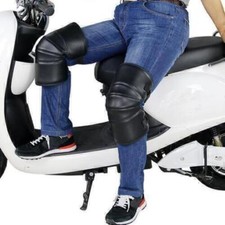 Winter Leder Thermo Textil Kniew&auml;rmer f&uuml;r Motorrad Roller 35 cm