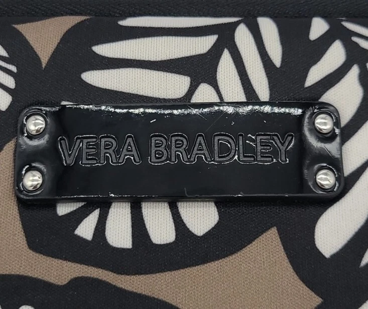 Funda Tablet Floral Neopreno Vera Bradley. Amarillo, negro y tostado con cierre de cremallera. Foto 2 de 4