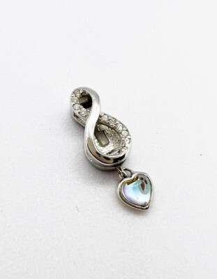  Unendliche Liebe Charm Ewiges Herz für Netz Original 925 Sterlingsilber  