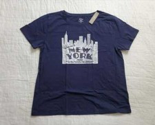 NEW WOMEN'S M L XL XXL 2X 3X J CREW VINTAGE COTTON NEW YORK CITY TOURS T-SHIRT