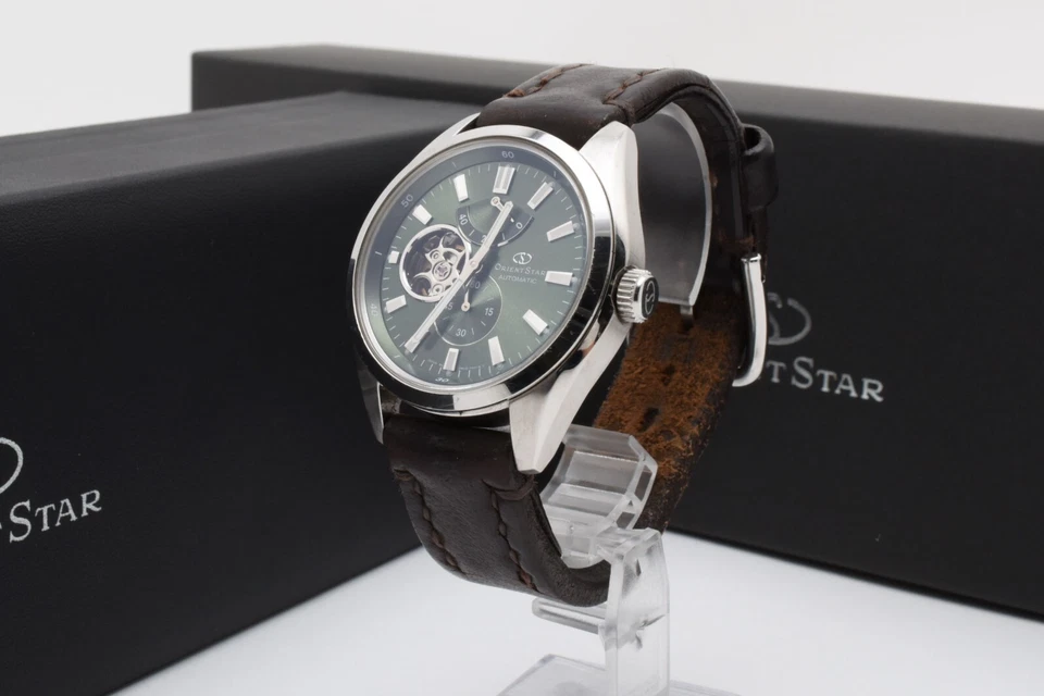 [EXCELLENT+5 /BOX] Orient Star WZ0121DK Green Semi Skeleton Automatic Mens Watch - Image 3 of 4