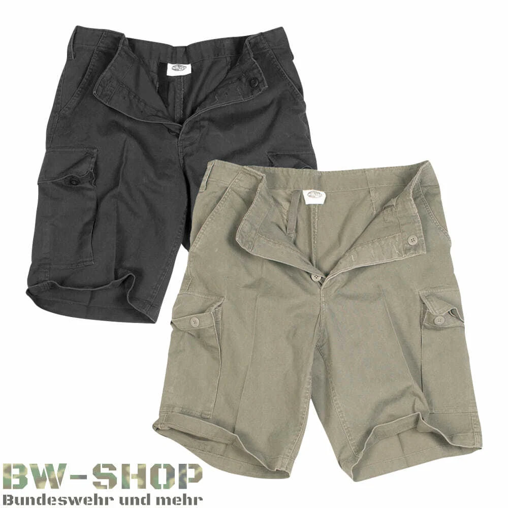 GERMAN ARMY MOLESKIN BERMUDA OLIVE / BLACK BW SHORTS OUTDOOR ARMY SHORT PANTS