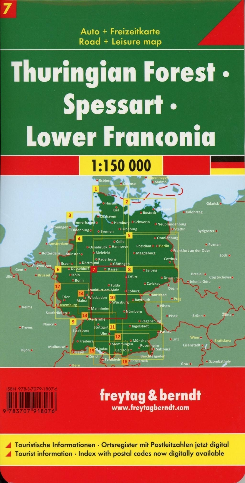 Thumbnail - Thüringer Wald - Spessart - Unterfranken, Autokarte 1:150.000, Blatt 7