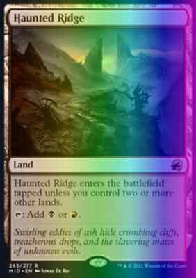1x NM Foil Haunted Ridge - Innistrad: Midnight Hunt [MTG] pack fresh | eBay