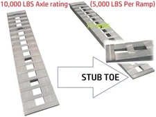 94" X 15" 10000 LBS Stub toe ALUMINUM TRAILER RAMPS 8 Car 96 Auto Truck Hook end