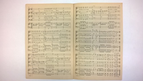 Water Lilies 4 Part Choral Victorian Secular Part Song 1926 Vintage Sheet Music - Picture 4 of 12
