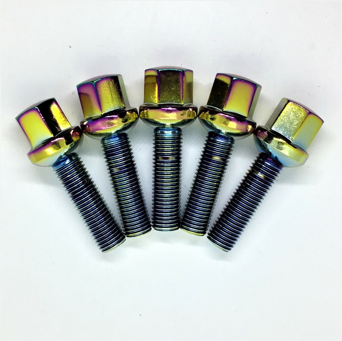 40632N Mevius Neon Chrome Finish Lug Bolts M12 x 1.5 x 40mm length