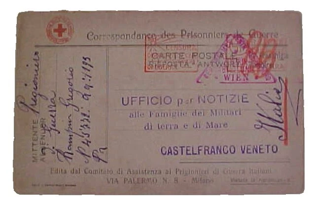 Cubierta de la Cruz Roja Sellos italiano