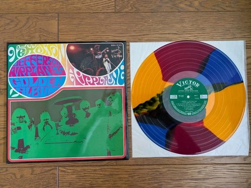 JEFFERSON AIRPLANE Golden Album 1968 Japan LP Marble WAX Green Label PROMO Disc