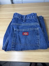 Dickies Carpenter Jeans Mens Size 34x30 Blue Denim Workwear Straight Leg. 2/A53