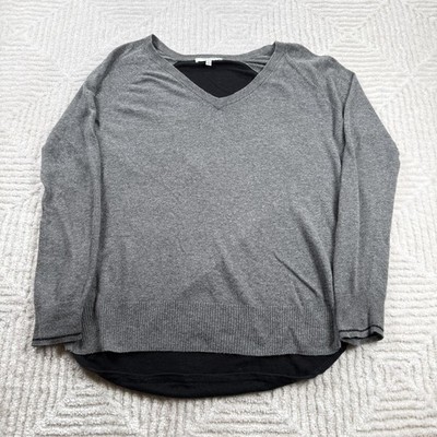 Madewell Sweater Womens XS Linen V Neck Skater Gothic Grunge Romatic Vampire