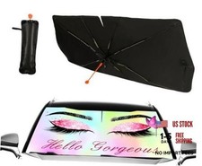 Car Eyelashes Car Expanded 147 X 75 Cm Folded 33 X 11 Cm Umbrellastyle-1