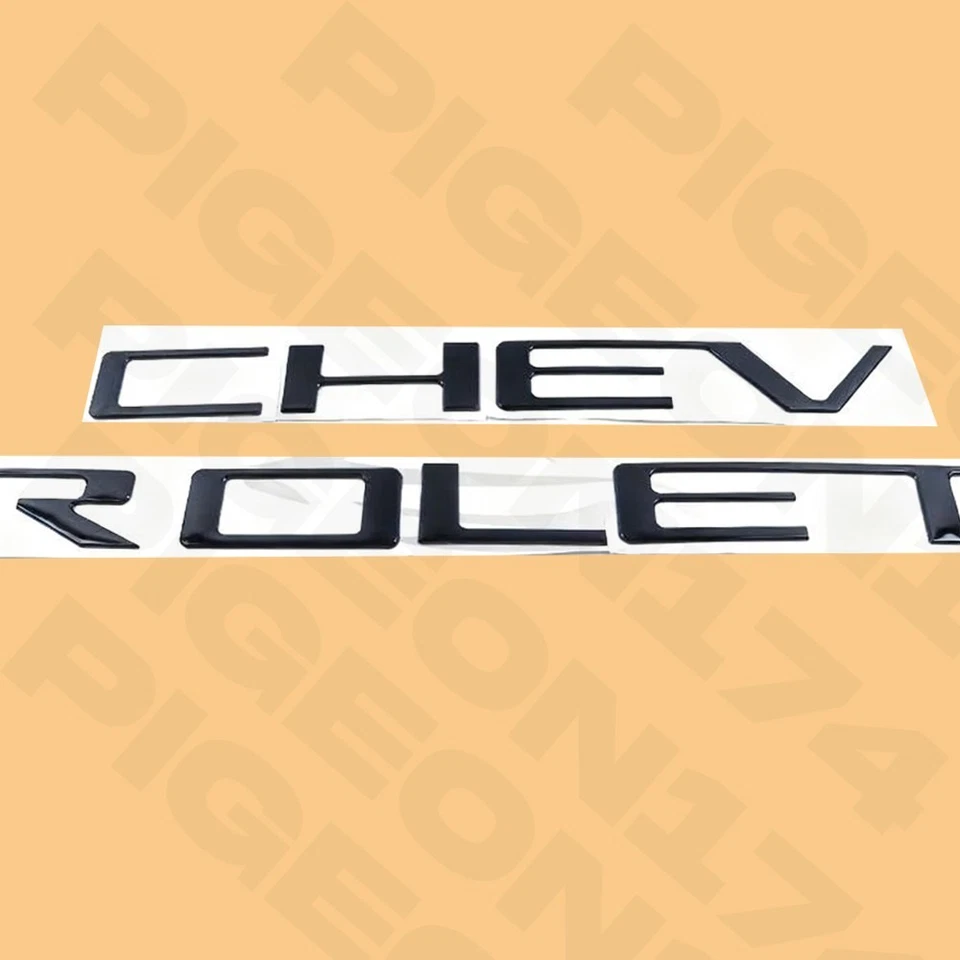 Gloss Black Tailgate Raised Letter Emblem For Chevrolet Silverado 1500 2019-2025 - Изображение 3 из 4