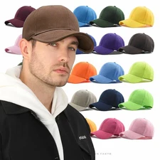 Cotton Baseball Cap Ball Dad Hat Adjustable Plain Solid Washed Men Washed PC.