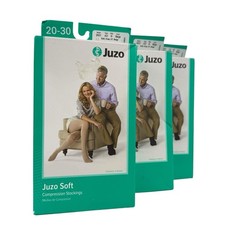 Juzo Soft 20-30 mmHg Compression Stockings Beige AD Lot 3 Pair Open Box