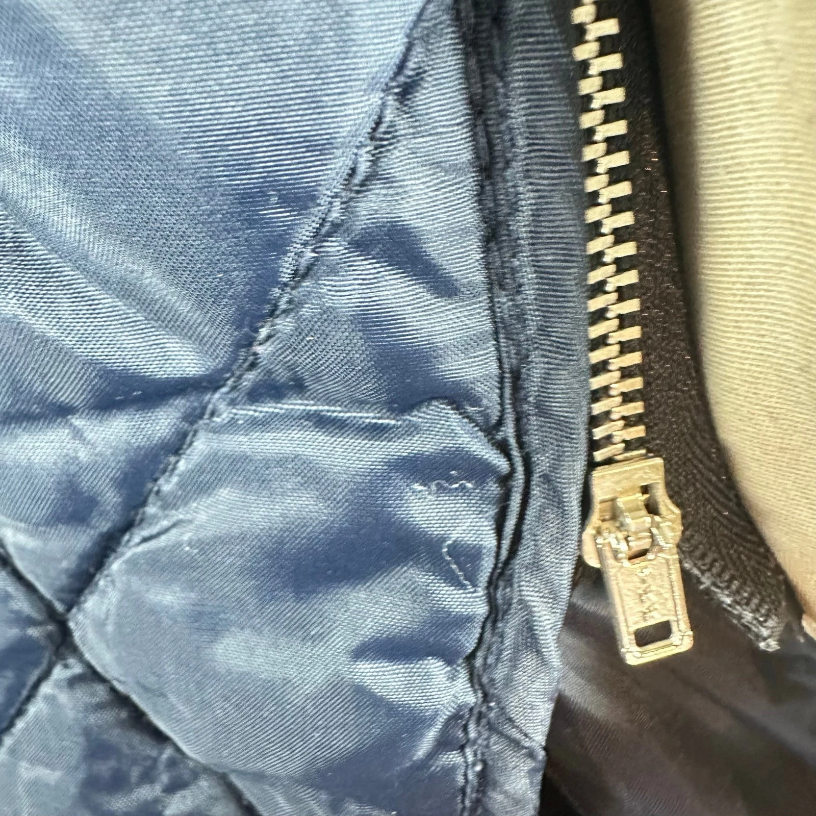 London Fog Men's Slate Blue Gray Hooded Coat Quilted Lining M EUC - product detail image 11