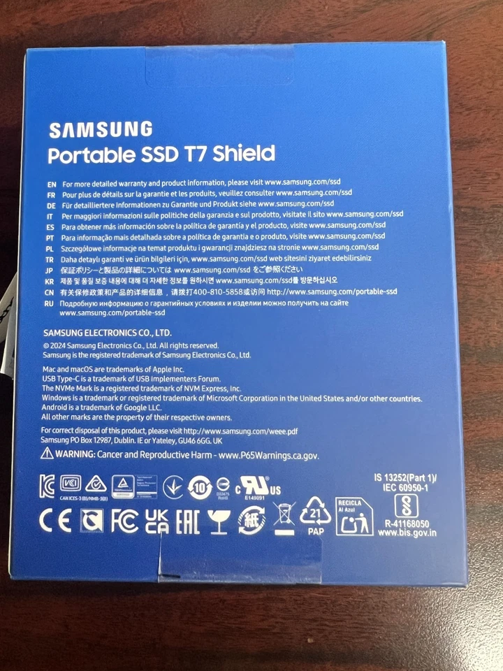 Samsung T7 Shield 2TB Portable External Solid State Drive - MU-PE2T0S - Image 2 of 3