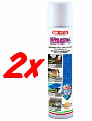 2 x IDROSTOP, Imprägnierspray für Textilien und Verdecke Auto, Boote - MaFra