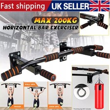 Wall Mounted Pull Chin Up Bar Heavy Duty Dip Station Gym Home Exercise Fitness