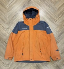 Columbia Titanium Omni Tech Full Zip Orange And Grey Windbreaker Jacket Men’s M