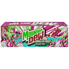 Mountain Dew Soda Dragon Fruit – Refresco de Fruta del Dragón, 12 fl oz, 12 Pack