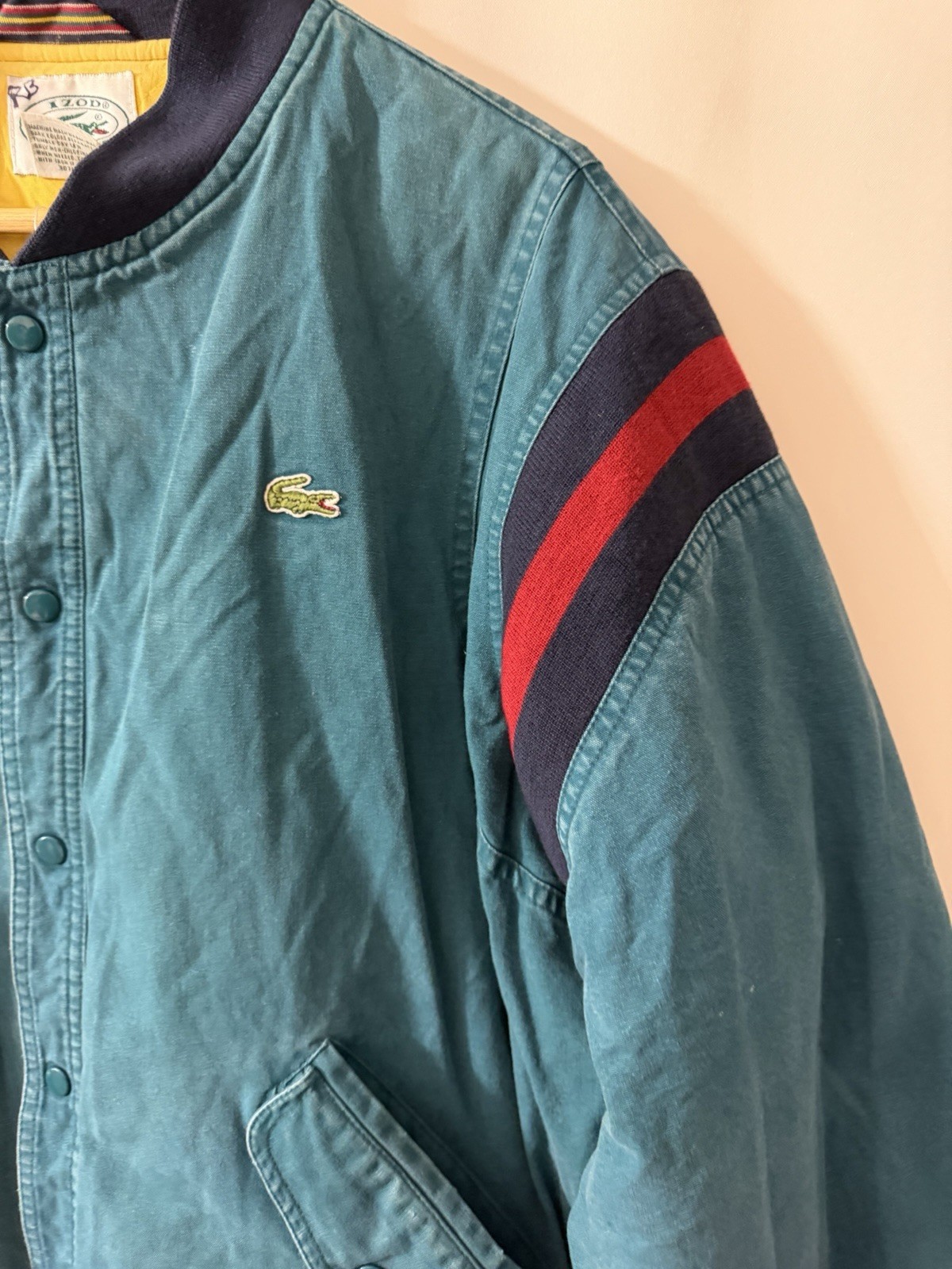 vintage Lacoste varsity bomber jacket Sz L image 4