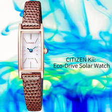 CITIZEN Kii: Eco-Drive Solar Watch EG7044-06A Ladies Japan Made Rectangle A