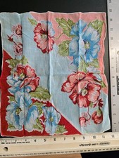 VINTAGE SEE DESCRIPTION GEOMETRIC SILK SQUARE SCARF HANDKERCHIEF FREE SHIPPING 