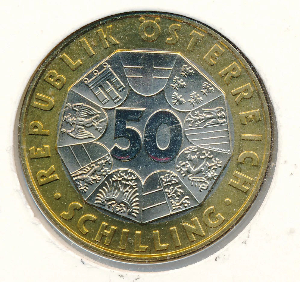 Österreich Gedenkmünze 50 Schilling 1998 EU-Präsidentschaft im Folder