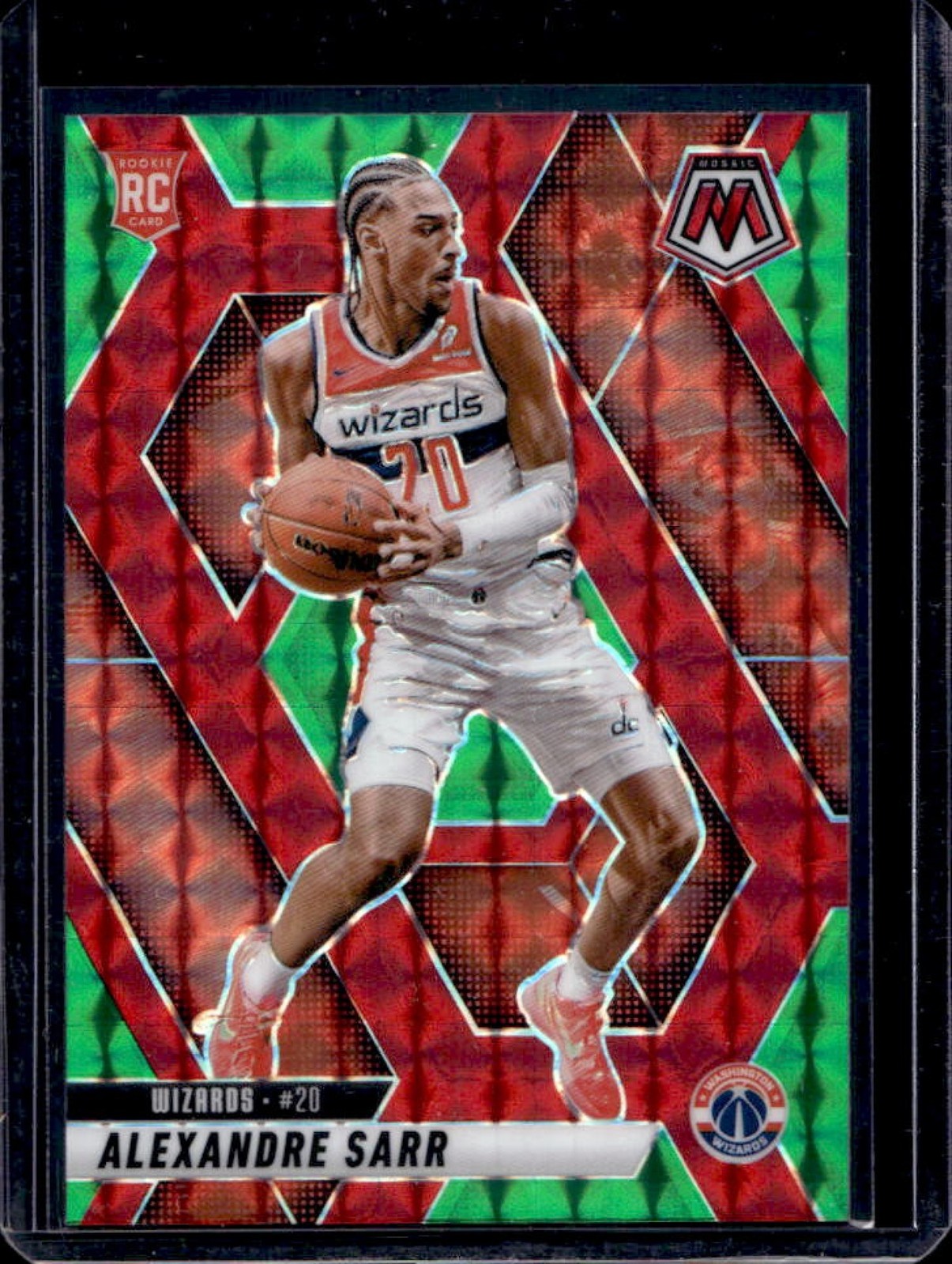 2024-25 Mosaic Alexandre Sarr RC Choice Red & Green Rookie #216 Wizards