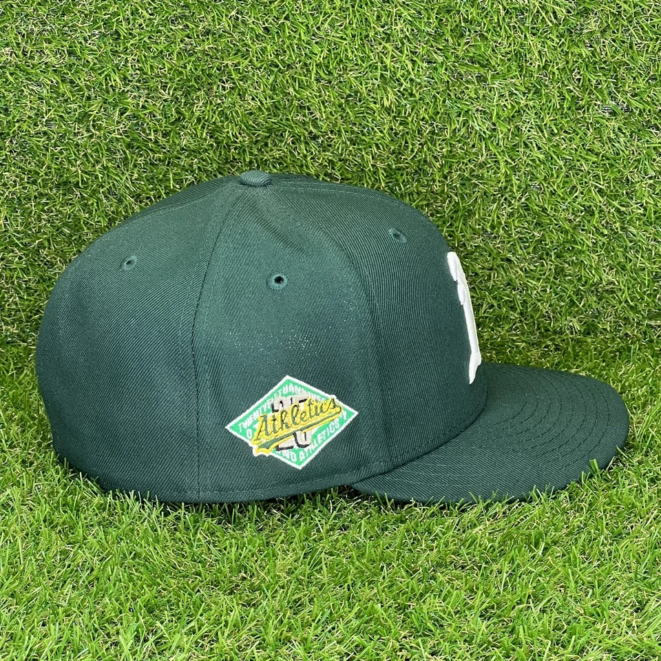 OAKLAND ATHLETICS A'S GREEN NEW ERA 59FIFTY 25TH ANNIVERSARY PATCH FITTED 7 5/8 - Image 3 of 4