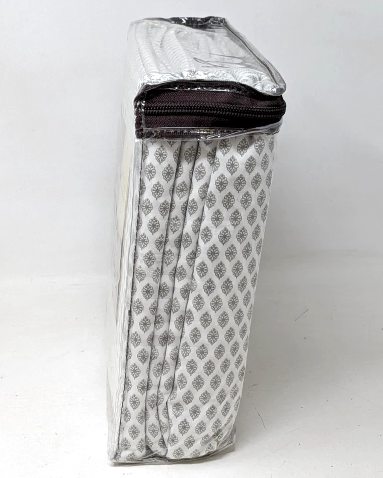 Nuevo Juego Completo de Sábanas Kohl's Sonoma Life + Estilo Beige Tiburón 100% Algodón Percal Foto 2 de 4