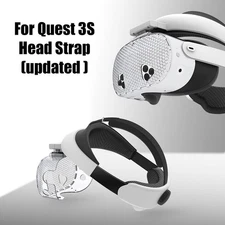 For Quest 3S Upgraded Halo Head Strap & Ventilated PC Front Cover Protection