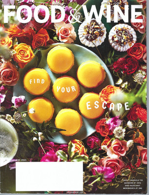 Food & Wine Magazine May, 2021 - Find Your Escape Quindim & Hazlenut Meringues