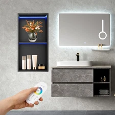 Stainless Steel Shower Niche, Bathroom Wall Niche, 2 Tiers Wall Shower Niche