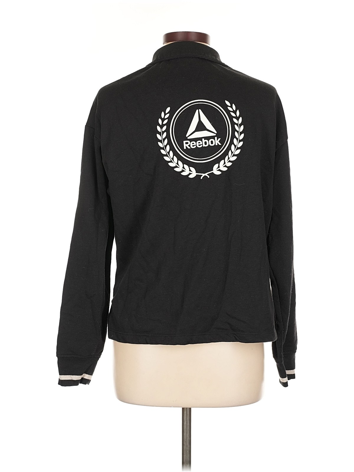 Reebok Women Black Pullover Sweater L thumbnail 2